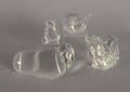Four Steuben glass animal figures to include a walrus