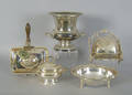 Group of silver plated serving pieces