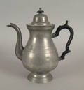 Westbrook Maine pewter coffee pot ca 1835