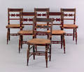 Set of six painted fancy chairs mid 19th c