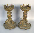 Pair giltwood table lamps
