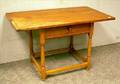 Pine Breadboardtop Maple Tavern Table with Drawer