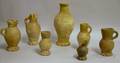 Seven Antique Tuscan Glazed Pottery Drinking Vessels
