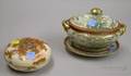 Japanese Satsuma Covered Box and a Small Modern Chinese Export Porcelain Covered Tureen and Undertray