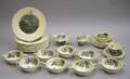 Thirtyfour Piece Grindley Scenes After Constable Pattern Partial Luncheon Set
