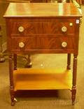 Federal Mahogany and Mahogany Veneer TwoDrawer Commode Stand