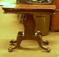 Classical Carved Mahogany and Mahogany Veneer Pedestalbase Card Table