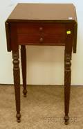 Federalstyle Mahogany Dropleaf TwoDrawer Stand