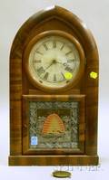 Mahogany Veneered Beehive Clock