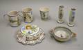 Seven Quimper Pottery Tableware Items