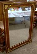 Neoclassical Parcelgilt and Beechwood Mirror