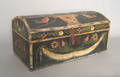 Two continental painted dome lid boxes 19th c