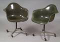Two Charles and Ray Eames Molded Fiberglass Armchairs