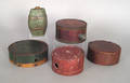 Five bentwood canteens 19th c