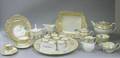 Fiftyfive Piece Wedgwood Gold Florentine Pattern Porcelain Partial Luncheon Service
