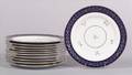 Set of Eleven Spode Copelands China Cobalt Bluerimmed Dinner Plates