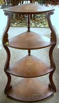 Empire Mahogany FourTier Corner Whatnot