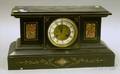 French Black Slate Mantel Clock