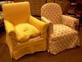 Two Upholstered Boudoir Armchairs