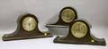 Lot of Three Mahogany Cased Tambour Clocks