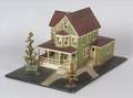 Carved and Painted Model of a House