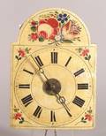 German Painted Wood Wagonthe Wall Clock