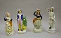 Four Staffordshire Character Figures
