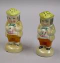 Two Toby Staffordshire Pottery Shakers