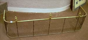 Brass and Wire Fireplace Fender