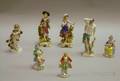 Four Continental Porcelain Figures and Figural Groups and Three Japanese Porcelain Continentalstyle Porcelain Figures