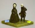 Small Bronze 19th Century Style Figural Couple on an Onyx Base
