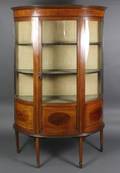 Edwardian Demilune China or Display Cabinet