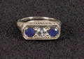 14K white gold sapphire ring