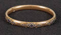 14K yellow gold sapphire bangle bracelet
