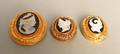 Set of three French cameo brooches