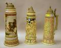 Three Large German Stoneware Steins