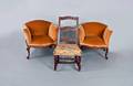 Pair of Italian carved walnut armchairs