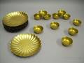 Twentytwo Pieces of Asian Gilt Lacquered Tableware