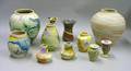 Nine Pieces of Nemadj Art Pottery and Two Pieces of Desert Sands Art Pottery