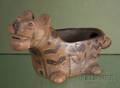 PreColumbian Polychrome Pottery Effigy Bowl