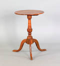 Curly maple candlestand 19th c