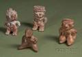 Four PreColumbian Painted Pottery Figures