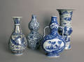 Four Contemporary Chinese porcelain blue and white vases