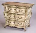 Continental Rococo Gray Painted Pine Chest of Drawers