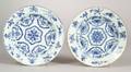 Pair of Blue and White Plates