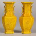 Pair of Hexagonal Vases