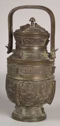 Archaicstyle Bronze Wine Container