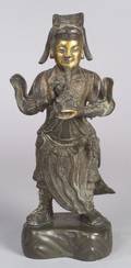 Partial Gilt Bronze Figure