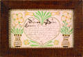 Pair of Southeastern Pennsylvania ink and watercolor fraktur birth certificates for Johan and Joseph Guthmacher dated 1817 and 1819