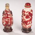 Two Cameo Glass Snuff Bottles